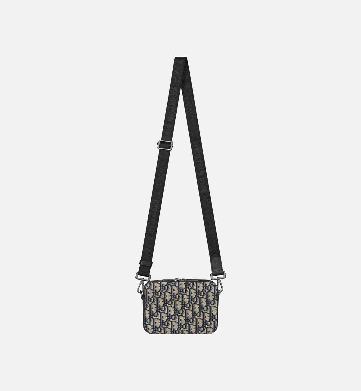 Pochette zippée à bandoulière Toile jacquard Dior Oblique noir - #2