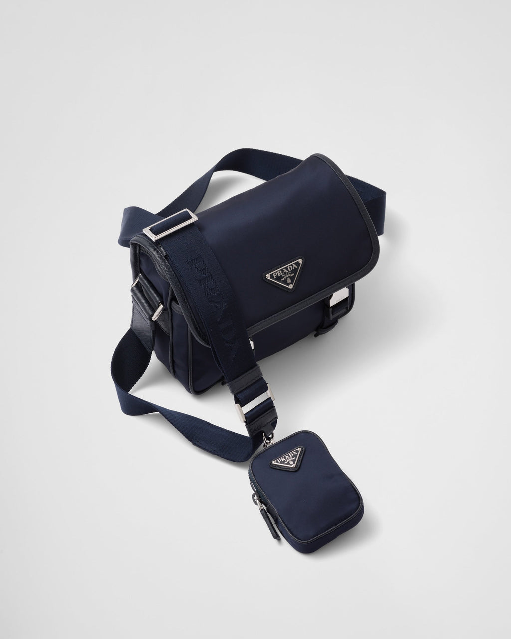 Sac porté épaule en Re-Nylon et cuir Saffiano - #5
