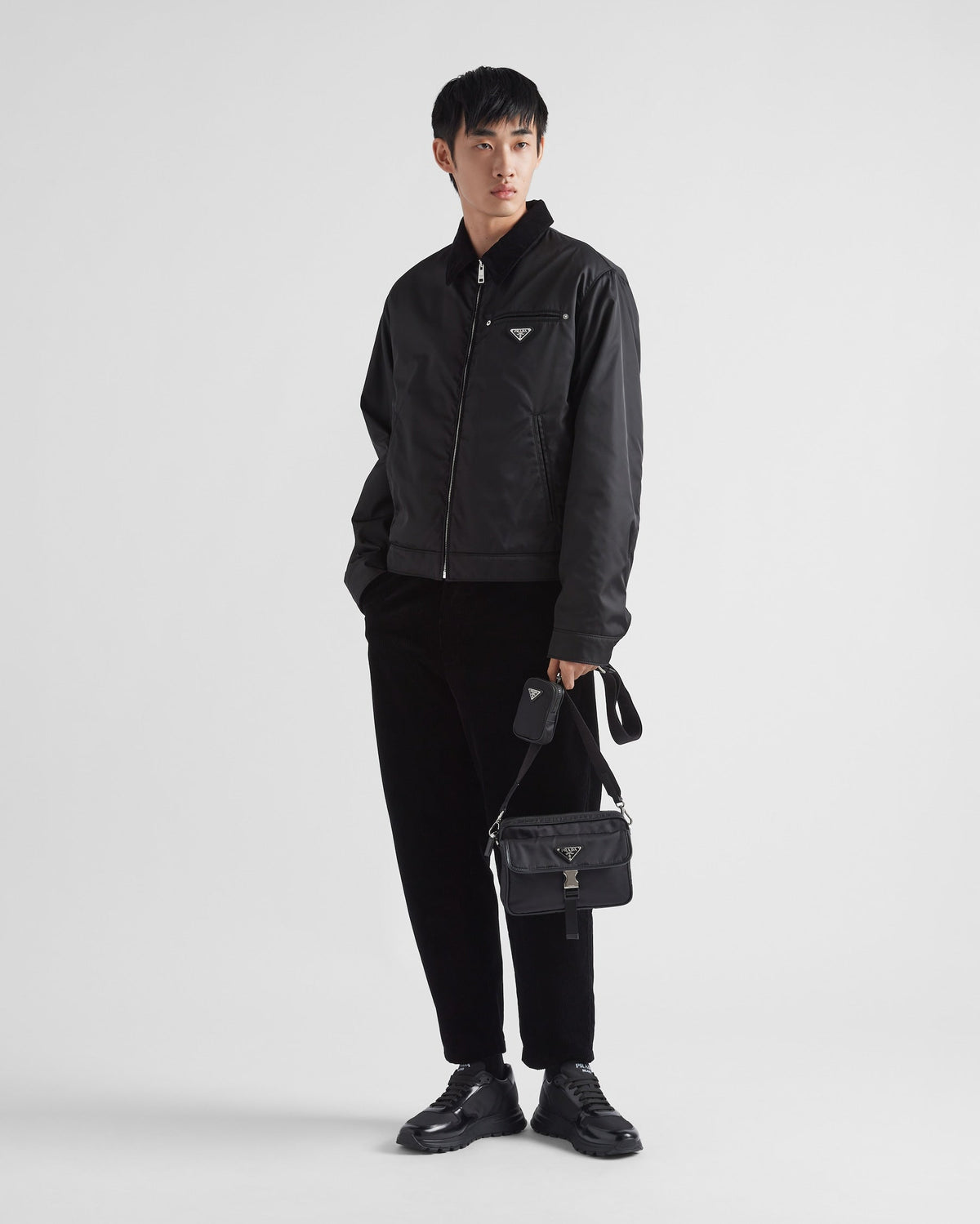 Sac porté épaule en Re-Nylon et cuir Saffiano - #8