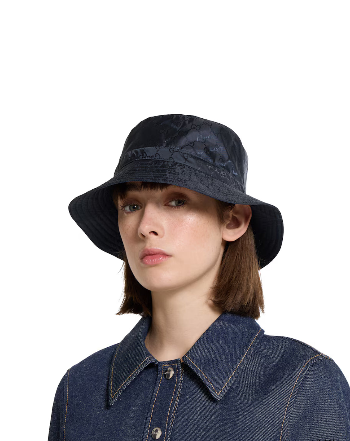 Chapeau bob réversible en nylon GG - Gucci casquette (3)