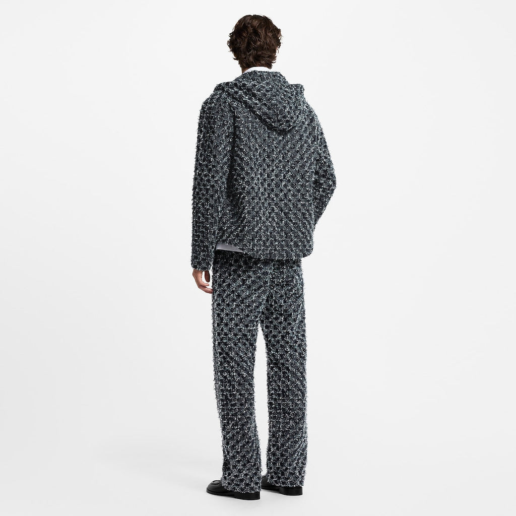 Pantalon droit à Monogram floqué en denim