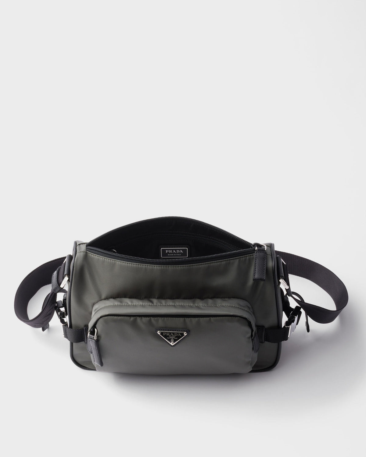 Sac de taille moyenne porté épaule en Re-Nylon et cuir Saffiano - #2