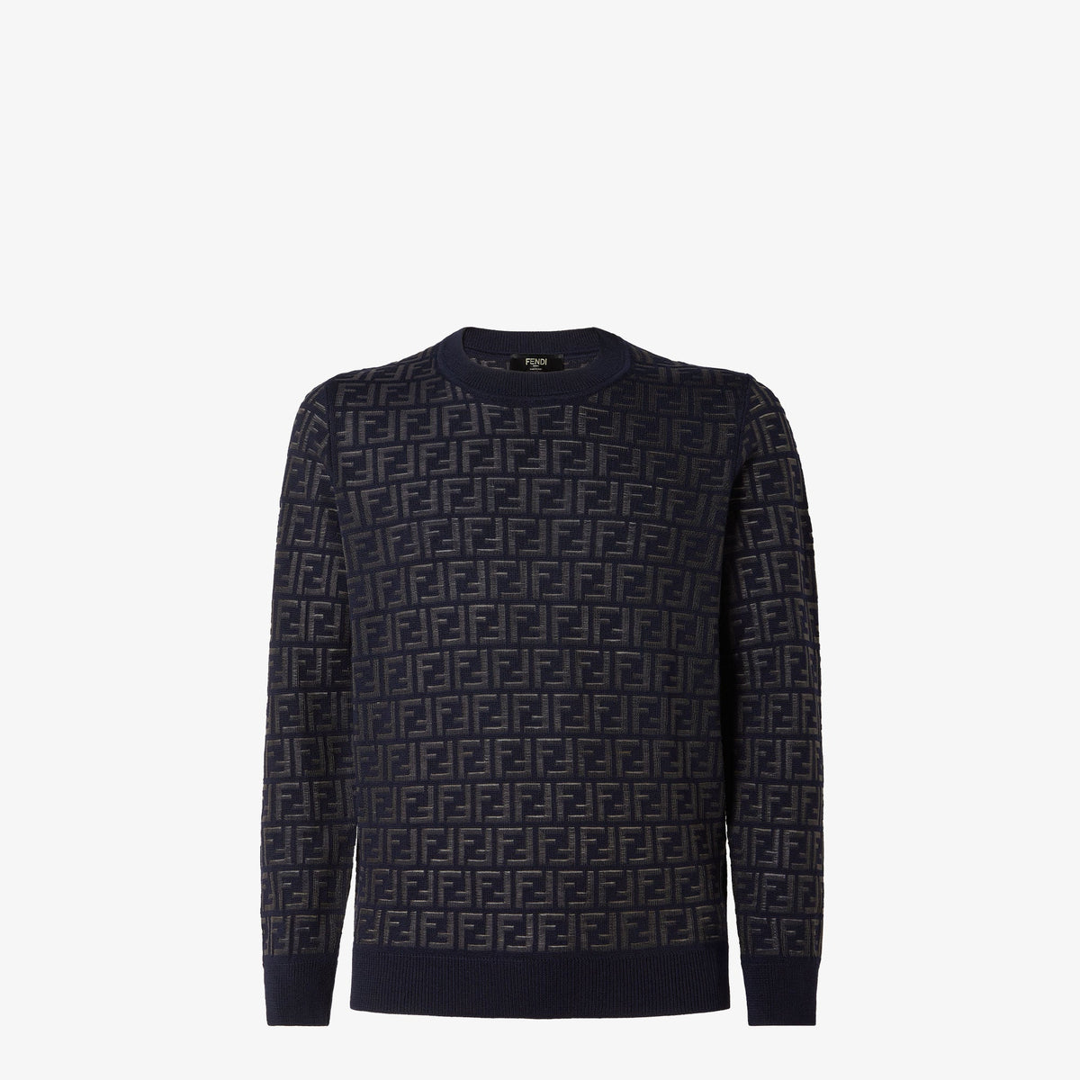 Pull en laine et nylon FF bleu