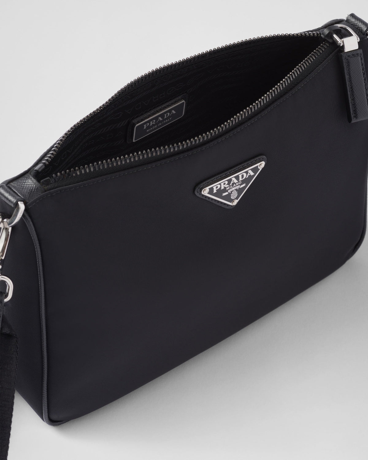 Sac porté épaule en Re-Nylon et cuir Saffiano - #1