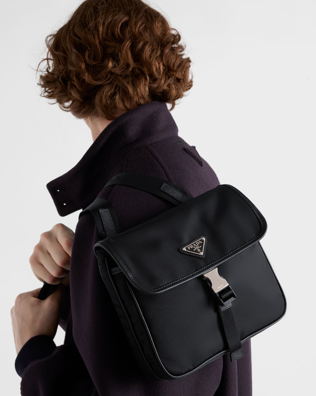 Sac porté épaule en Re-Nylon et cuir Saffiano - #13