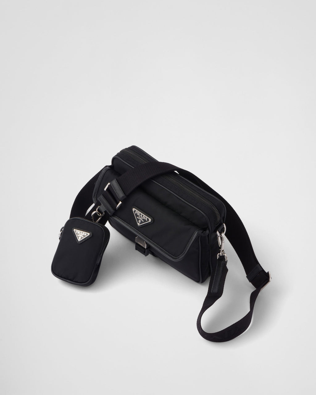 Sac porté épaule en Re-Nylon et cuir Saffiano - #8
