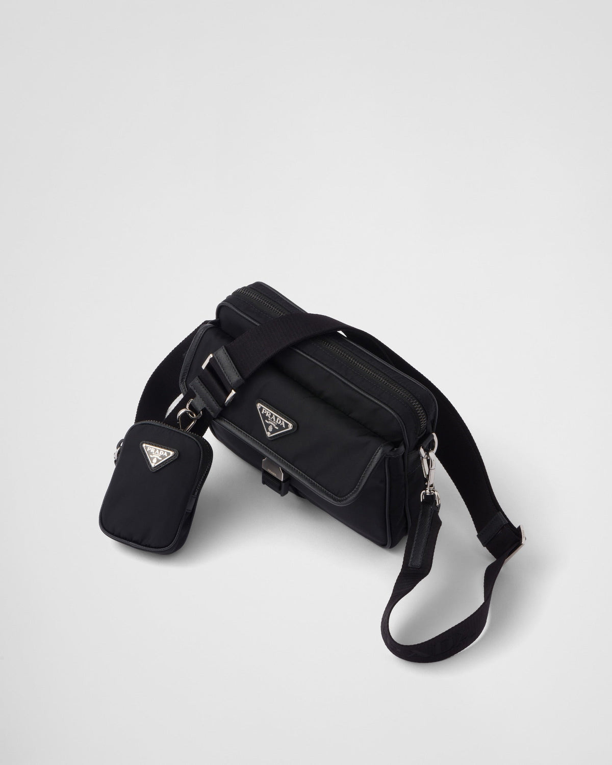 Sac porté épaule en Re-Nylon et cuir Saffiano - #8