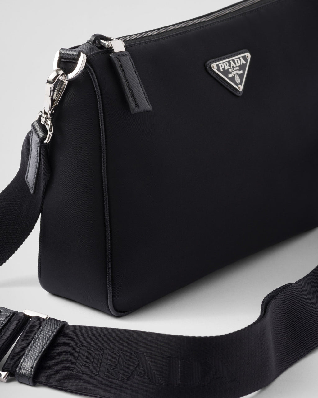 Sac porté épaule en Re-Nylon et cuir Saffiano - #1