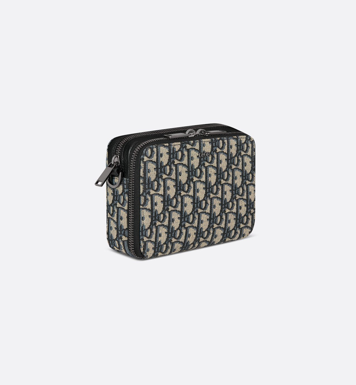 Pochette zippée à bandoulière Toile jacquard Dior Oblique noir - #2