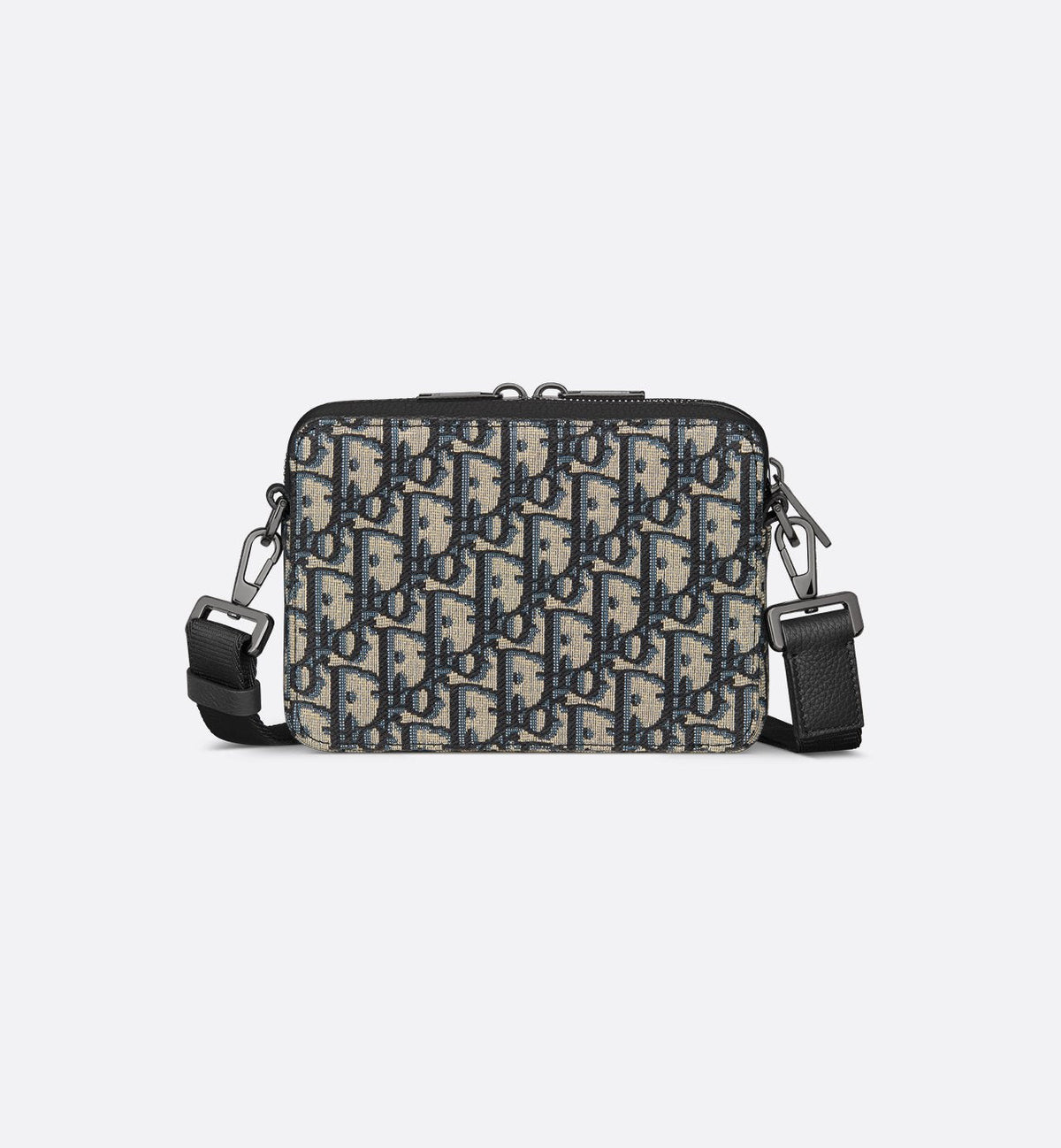 Pochette zippée à bandoulière Toile jacquard Dior Oblique noir - #2