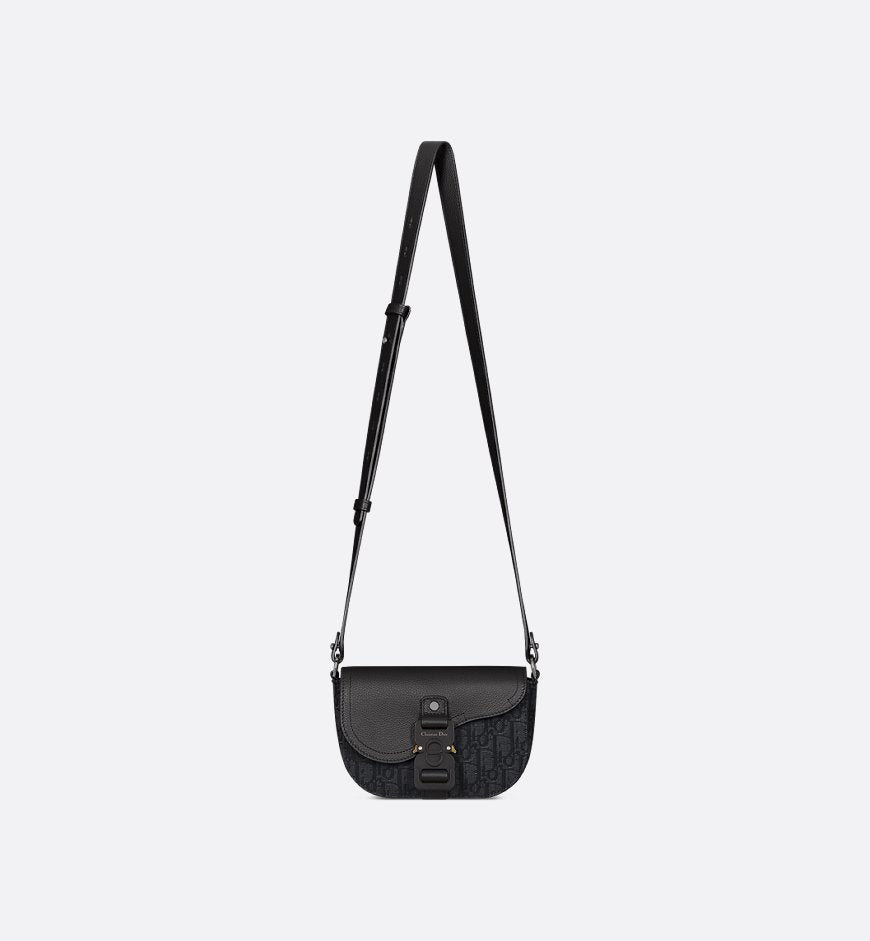 Mini sac Messenger à rabat Saddle Noir