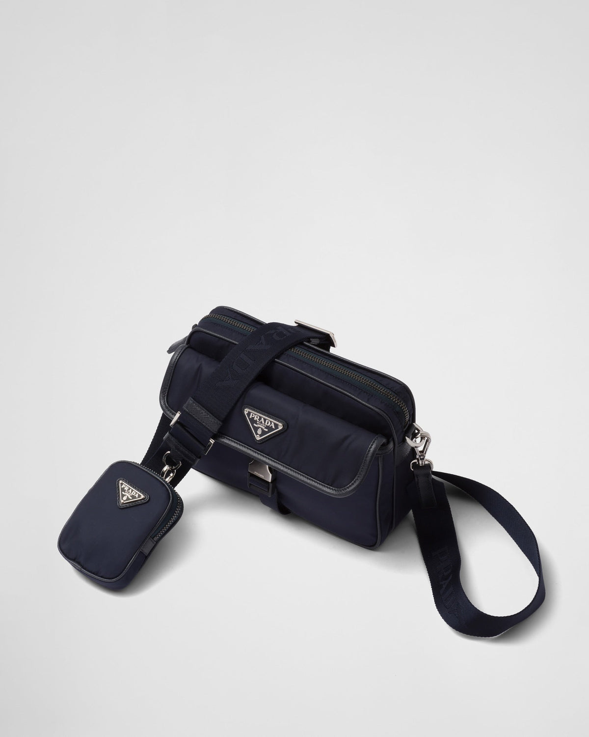 Sac porté épaule en Re-Nylon et cuir Saffiano - #3