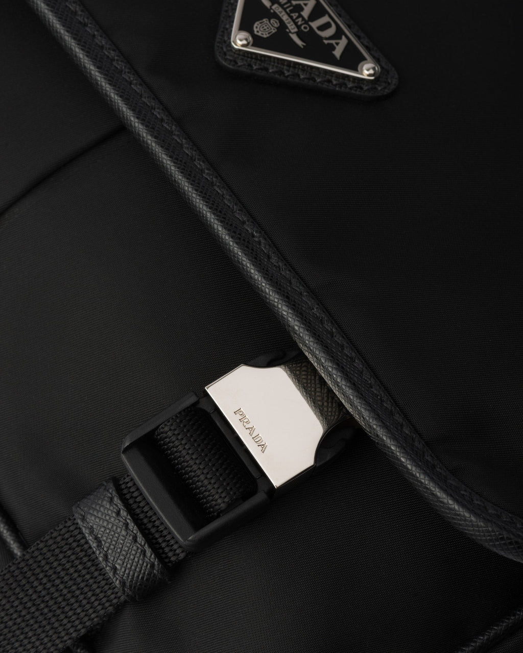 Sac porté épaule en Re-Nylon et cuir Saffiano - #12