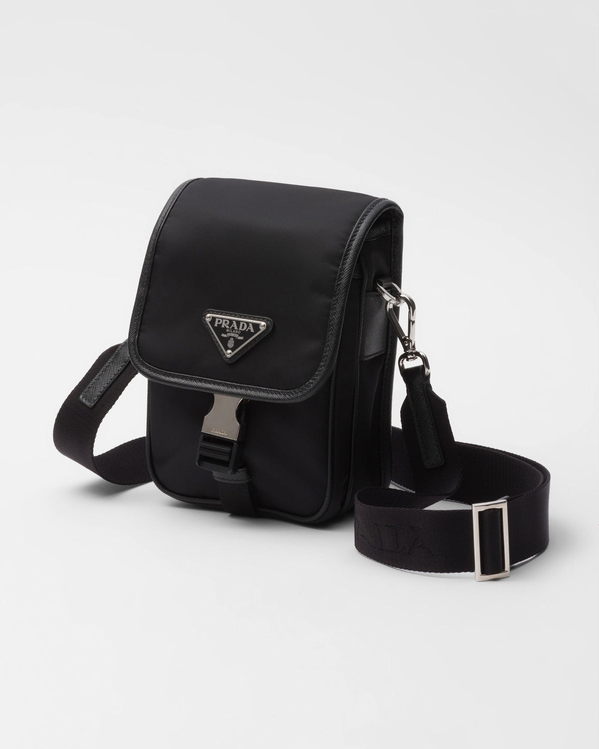 Sac porté épaule en Re-Nylon et cuir Saffiano - #6