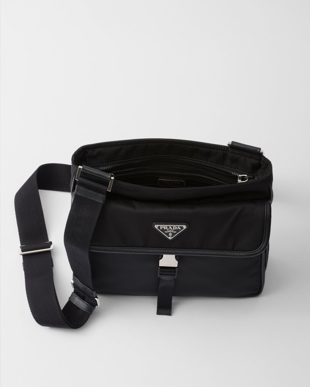 Sac porté épaule en Re-Nylon et cuir Saffiano - #10