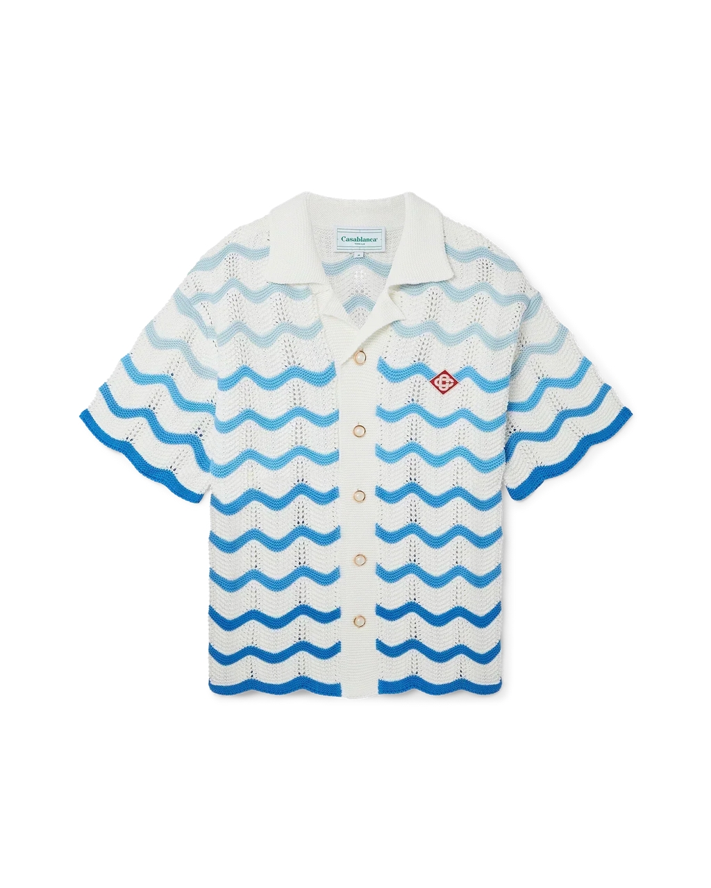 Wavy Gradient Crochet Shirt - casablanca (2)