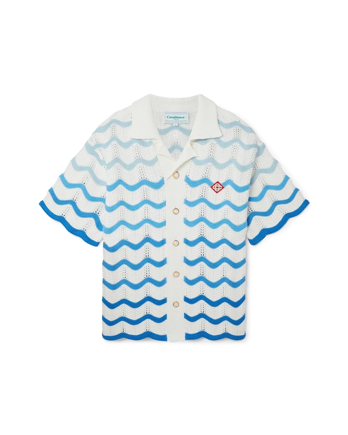 Wavy Gradient Crochet Shirt - casablanca (2)