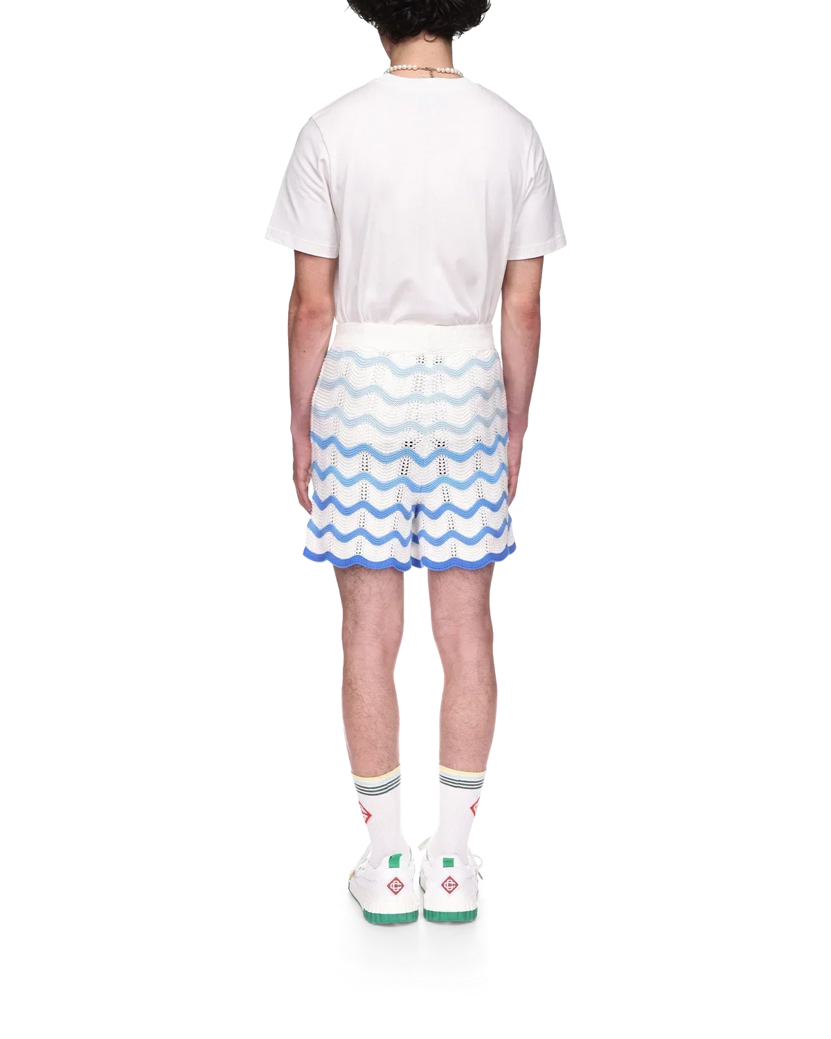 Wavy Gradient Crochet Shorts - casablanca