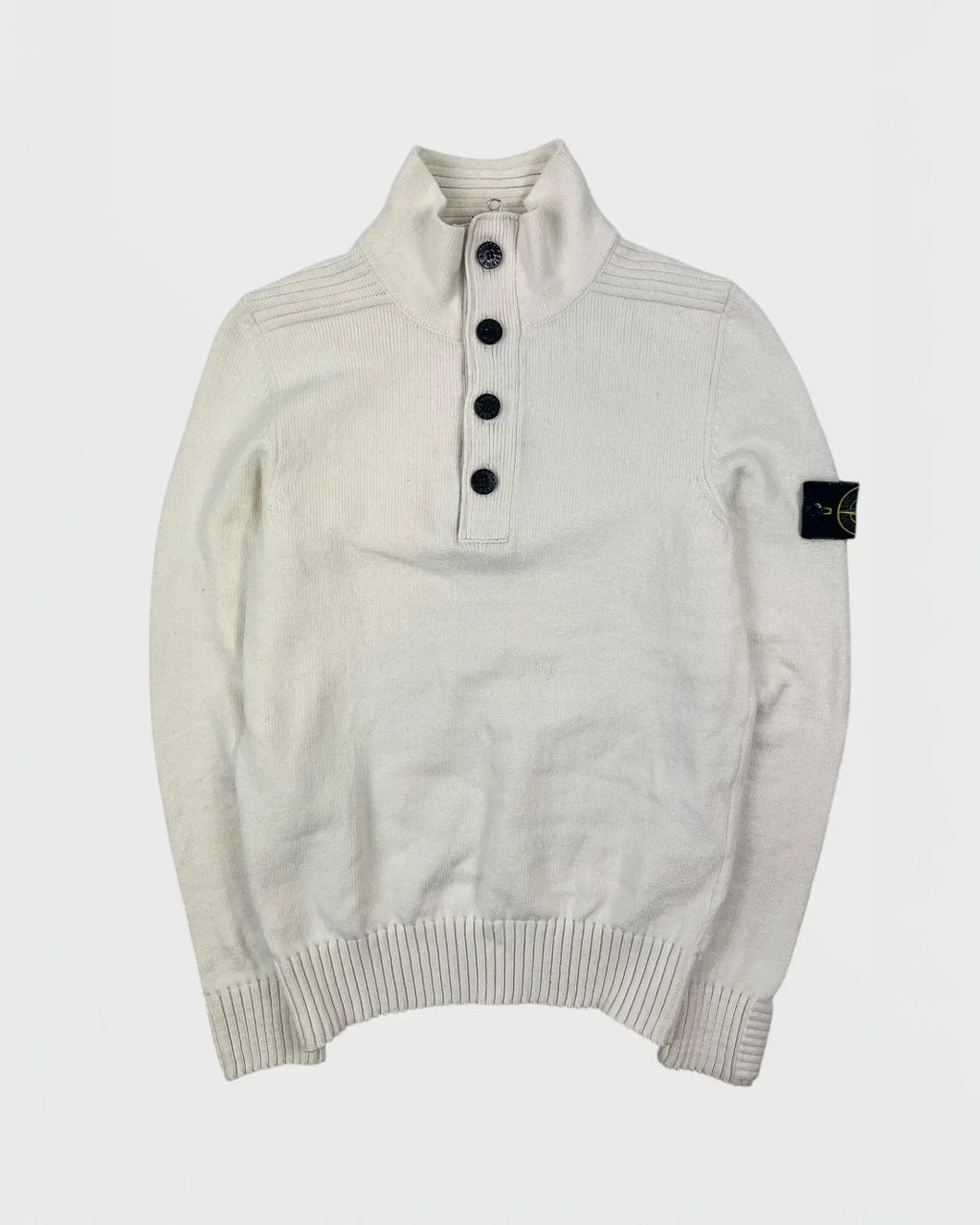 Stone Island pull half zip - Blanc