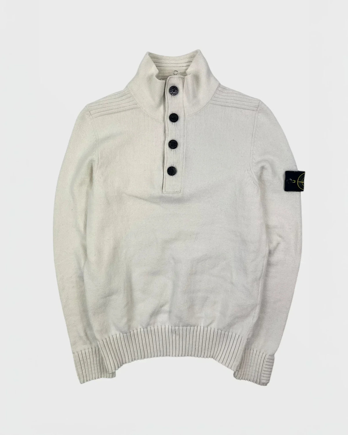 Stone Island pull half zip - Blanc