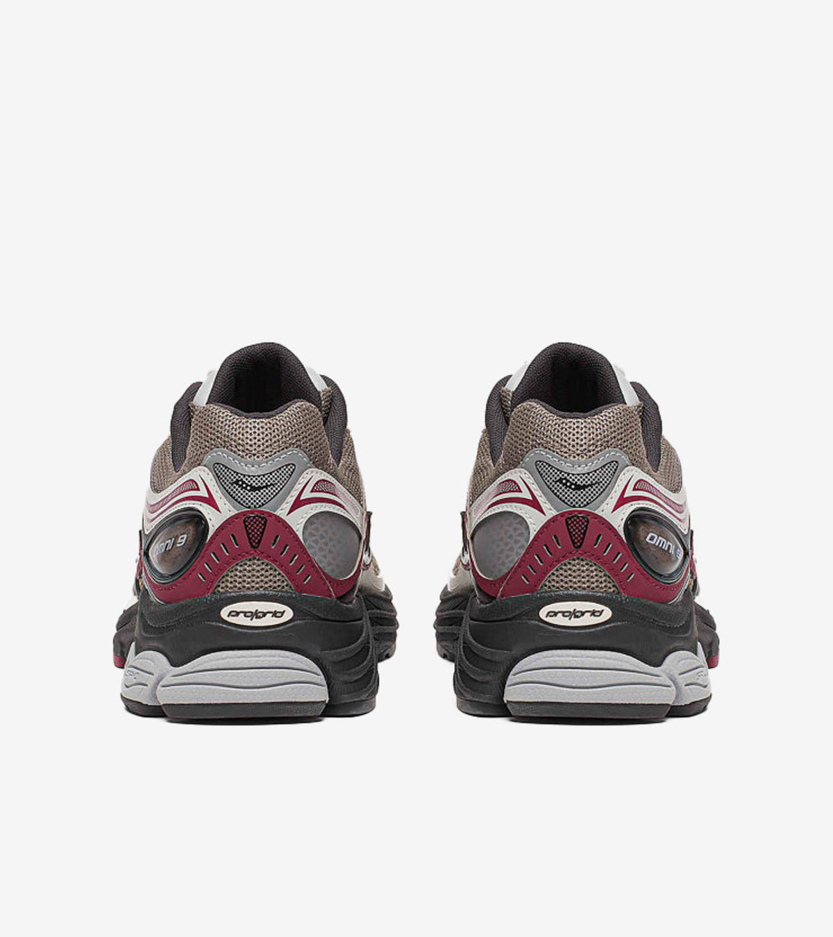 Saucony ProGrid Omni 9 Tomorrow, Meet Yesterday Pack Tan Maroon
