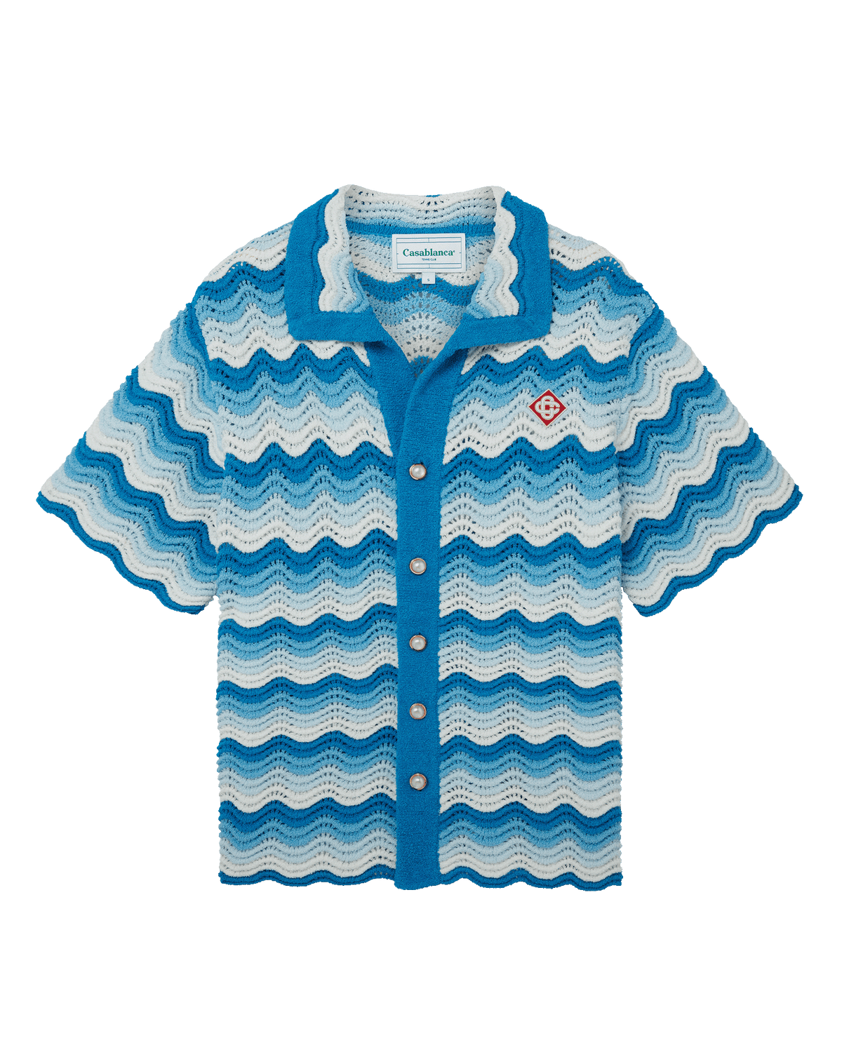 Wavy Gradient Crochet Shirt - casablanca (3)
