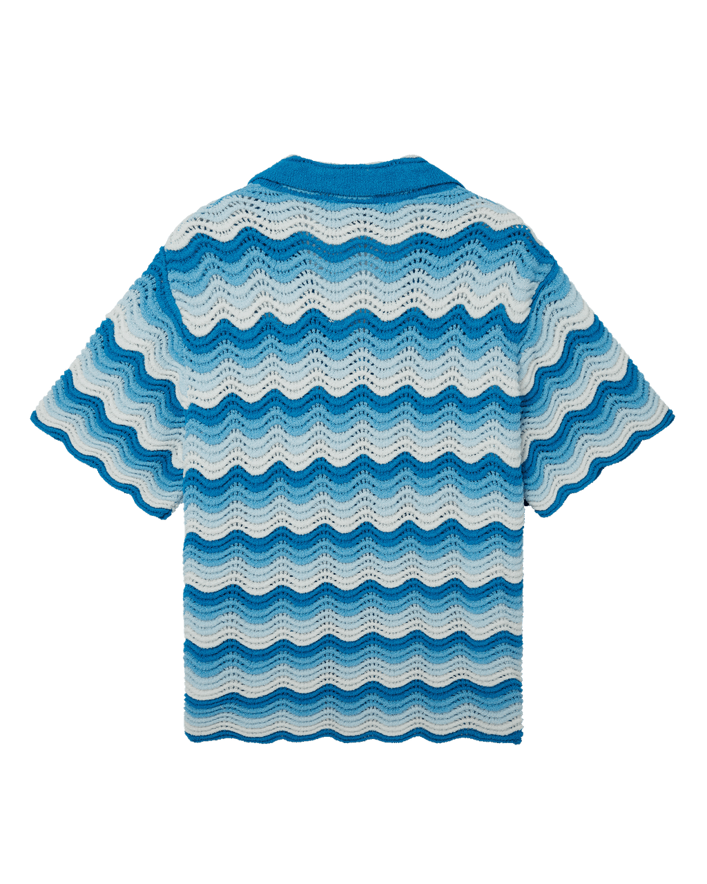 Wavy Gradient Crochet Shirt - casablanca (3)