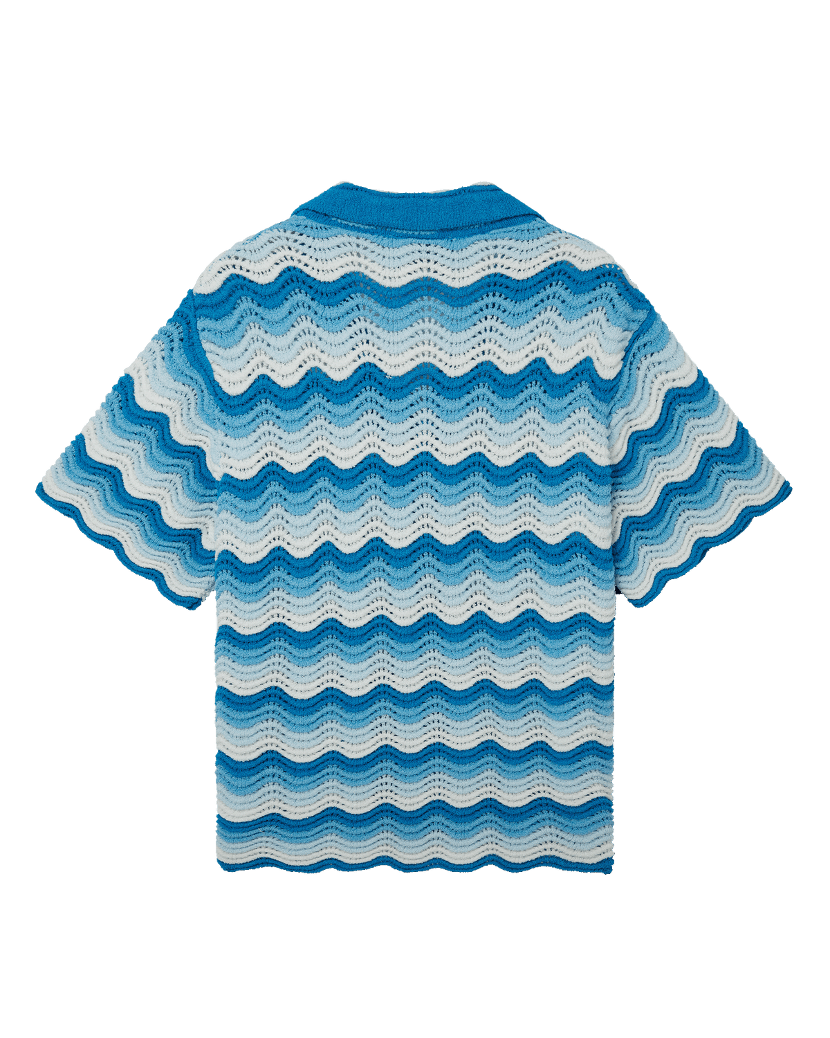 Wavy Gradient Crochet Shirt - casablanca (3)