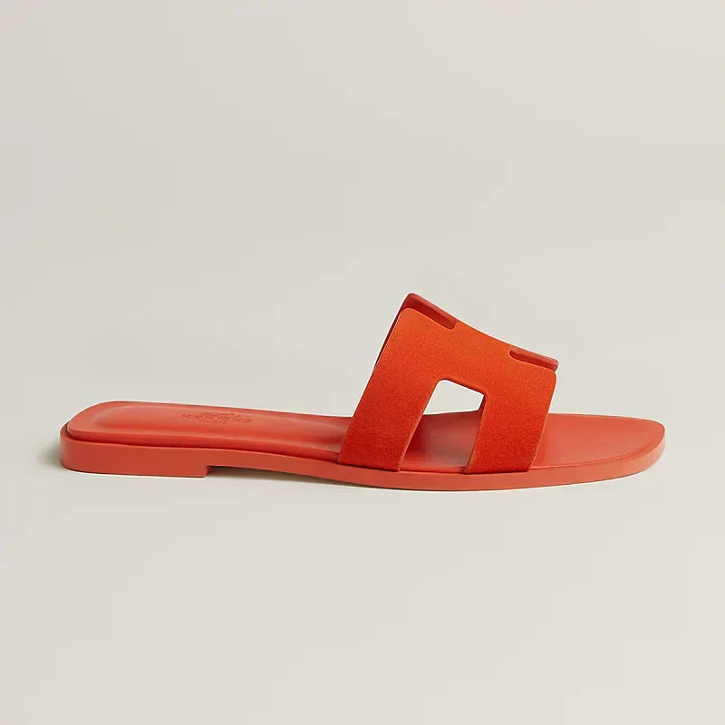 Hermes - Claquettes Orange Corail